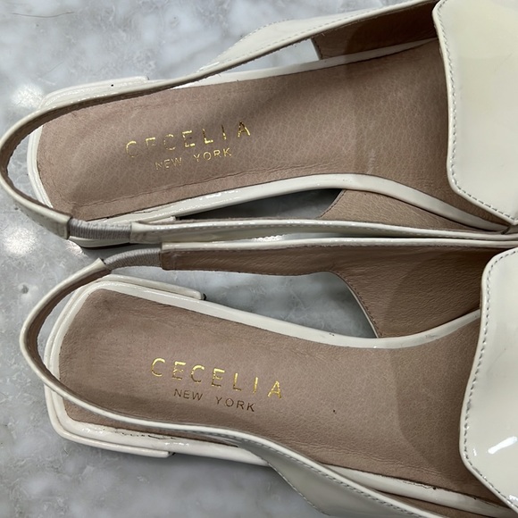 Cecelia New York White Patent Leather Slingback Flats - Picture 4 of 14